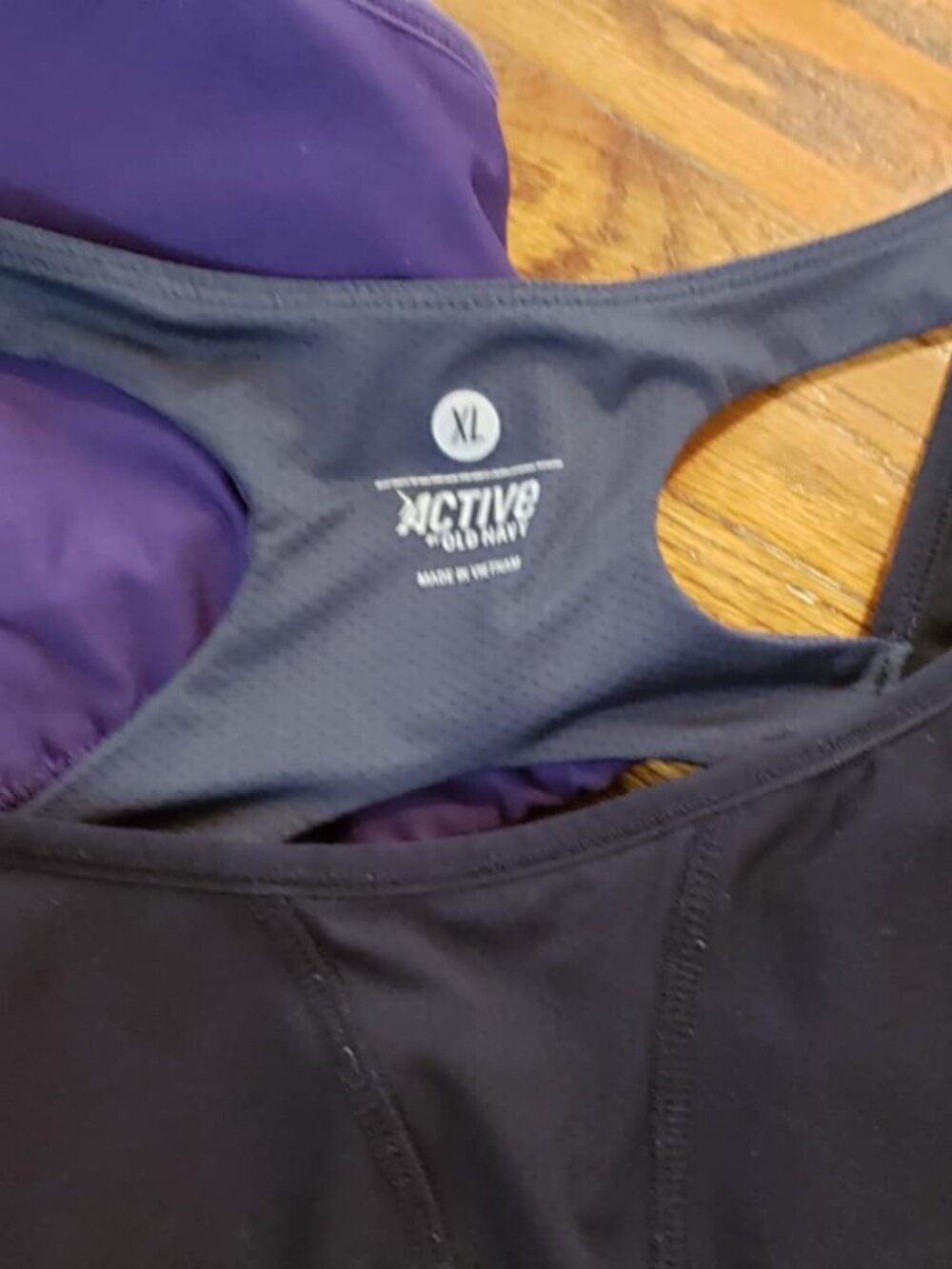ACTIVE by OLD NAVY SPORTS BRAS BRAND NEW PURPLE BLACK AND CORAL XL - Picture 4 of 6